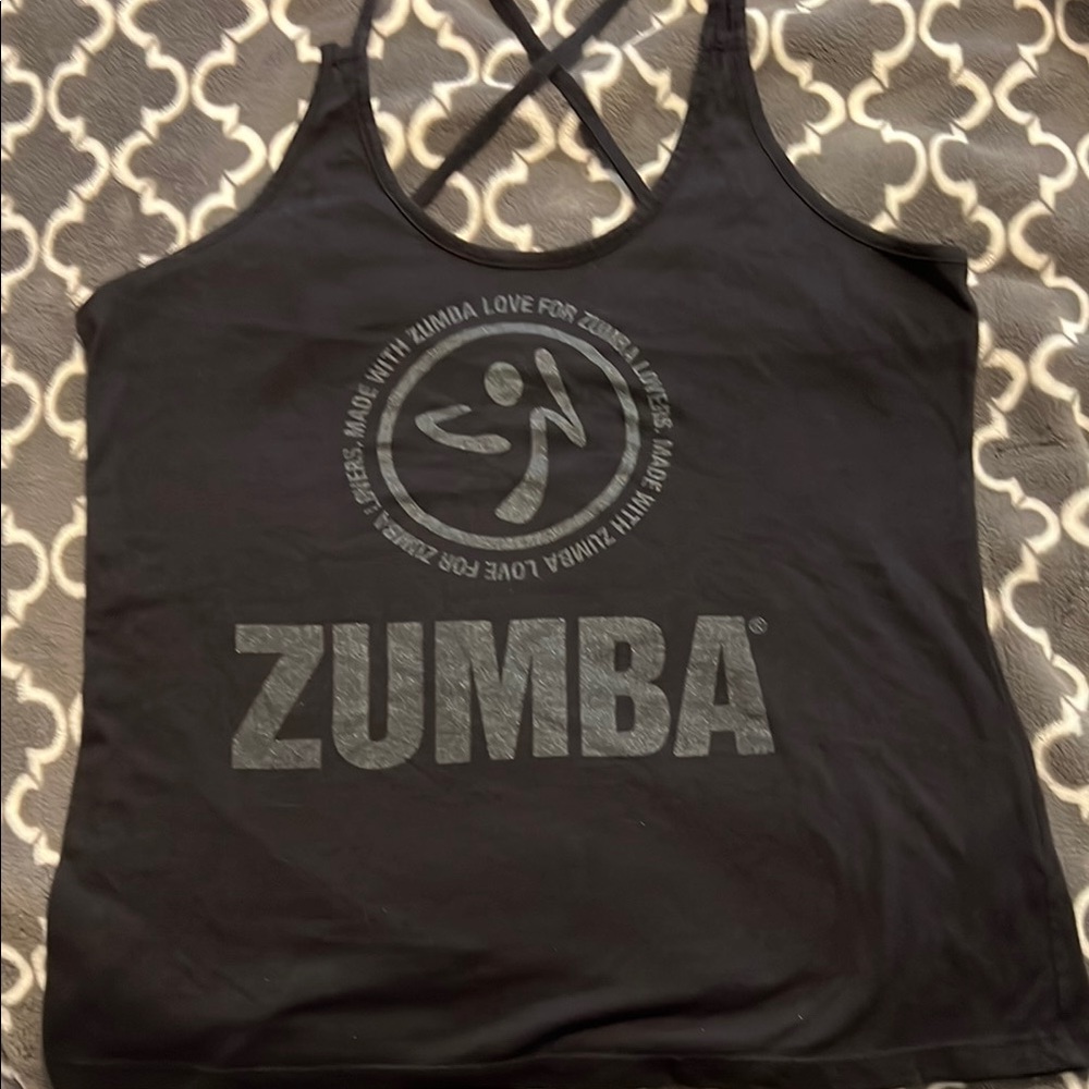 Bundle Zumba Fitness set Black Graphic and Red Tank Top